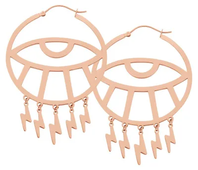 Produktbild von Wildcat Ohrringe - Thunderflash Eye Hoops - Roségold - Chirurgenstahl 316L - wasserfest, langlebig, hautverträglich, Roségold