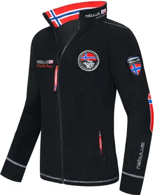Produktbild von Nebulus Fleecejacke EXPLORE Herren, warme Fleece Jacke, mit langem Full-Zip Reißverschluss, Q602 - Herren, schwarz, L