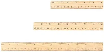 Productafbeelding van Houten Liniaal - Meetlat - Tekenen Meten - Precisie Markering - 15cm 6 Inch - Wit