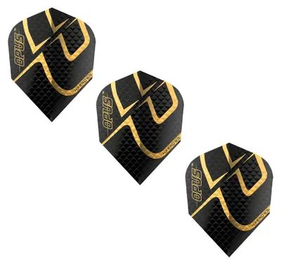 Produktbild von Harrows - Dart Flights "Prime" 3er-Pack PP6366 (Einheitsgröße) (Schwarz/Golden)