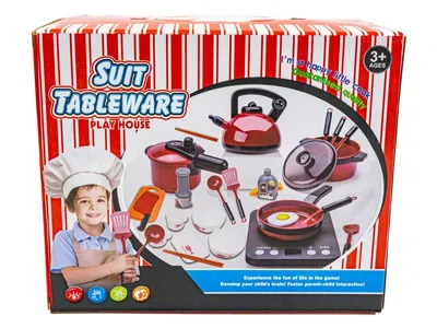 Zdjęcie produktu dla Zestaw do gotowania, czajnik, patelnia, akcesoria 24 szt