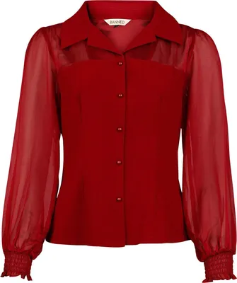 Produktbild von Banned Retro Bluse Damen Bonnie Blouse rot M
