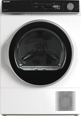 Produktbild von Sharp KD-NHA8S6GW1D-DE Wärmepumpentrockner, 8 kg, BubbleDrum, LED-Trommellicht, WaveCabinet, 15 Programme