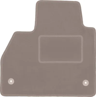 Produktbild von Fahrerfußmatte Velours beige passend für Renault Kangoo II (2007-, kombivan) – mit Befestigungen – passgenau
