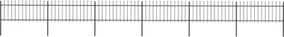 Produktbild von Möbel Gartenzaun mit Speerspitzen Stahl 10,2 x 0,8 m Schwarz - Metallzäune 277607