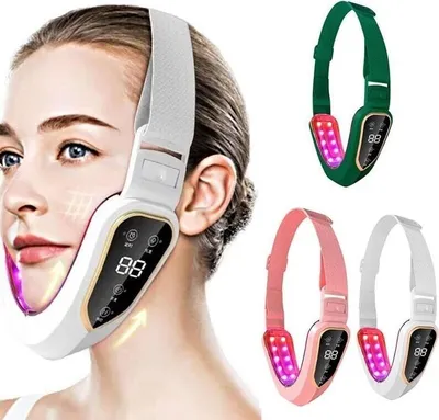 Productafbeelding van Gezichtsroller met massagefunctie, voor het verminderen van de dubbele kin, wit