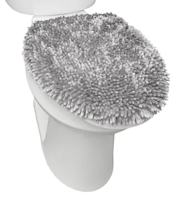 Produktbild von Toilettendeckelbezug Chenille Plüsch, 47 x 49,8 cm, waschbar, für Badezimmer