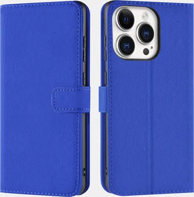 Produktbild von Conie Klapp Tasche für iPhone 15 Pro Kartenfach Rundumschutz Hülle in Blau