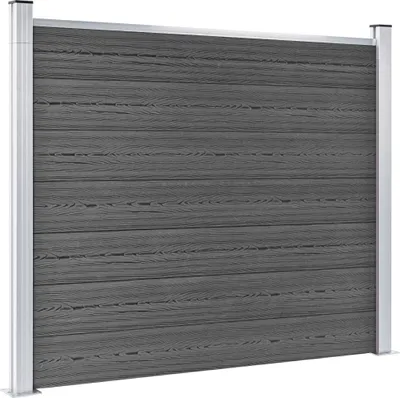 Produktbild von vidaXL Zaunelement WPC 180x146 cm Schwarz