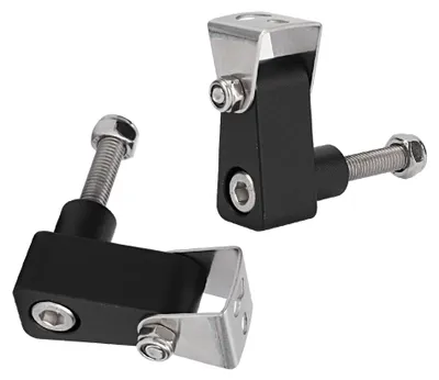 Image de 2 pièces en alliage d'aluminium noir pour moto, supports de fixation pour projecteurs LED modifiés pour Xciting 250 300
