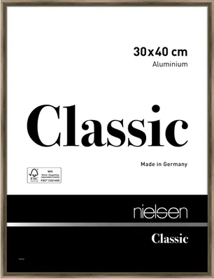 Produktbild von nielsen Aluminium Bilderrahmen Classic, 30x40 cm, Struktur Walnuss
