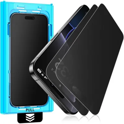 Image de Film de protection d'écran mat pour iPhone 14 Pro Max, avec protection de l'intimité, dureté 9H, anti-traces de doigts, lot de 2