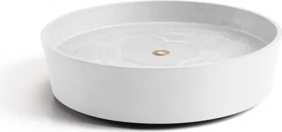 Obrázek produktu pro Miska pod květináč Ecopots s kolečky plastová Ø 32,7 cm x 34,1 x 9 cm bílá