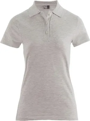 Image de Promodoro 4005F | Polo supérieur femme / coton piqué - Couleur : Ash (Heather) - Taille : 3XL