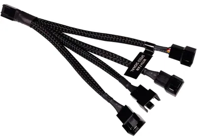 Obrázek produktu pro Alphacool 18682, Rozdělovací kabel pro RGB, Plast, Černá, 4pinový, 150 mm, 1 kusů