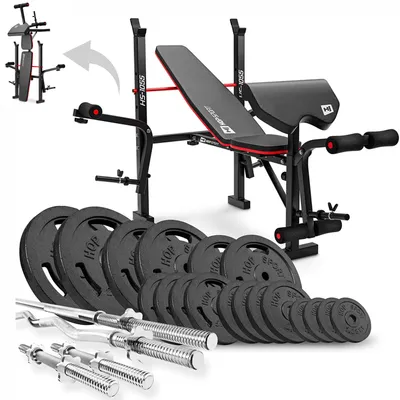 Obrázok produktu pre Hop-Sport CAST činkový set 146 kg, 1x činka, 1x SZ tyč a 2x činka vrátane 18 záťažových dosiek 2x20kg,2x15kg,2x10kg,4x5kg,4x2,5kg,4x1,25kg