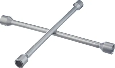 Produktbild von BRÜDER MANNESMANN KFZ-Kreuzschlüssel Schlüsselweiten: 16 / 17 / 19 / 22 mm, Material: Stahl,