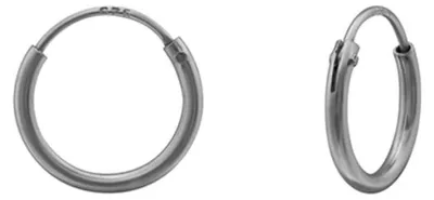 Produktbild von Kleine Creolen Silber 925 Ohrringe grau, roségold Grau 10 mm