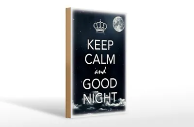 Produktbild von Holzschild Spruch 20x30cm Keep Calm and good night