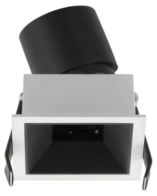 Obrázek produktu pro XPIT – Zapuštěné bodové světlo, čtvercové, 6,8 W, 2700 K, stmívatelné (TRIAC), barva: bílá/černá