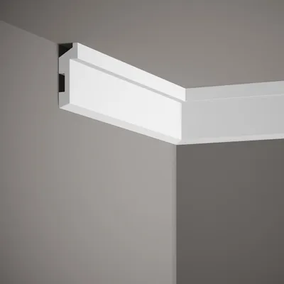 Produktbild von PROVISTON | Sockelleiste | 27 x 80 x 2000 mm | Satin Weiß | Fußleiste | Mit Kabelkanal | Modern | Hochwertig | Robust | Langlebig | 1 Stück