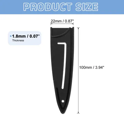 Produktbild von 2er Pack PP Sicherheitsmesserabdeckungen, Klingenkantenschš¹tzer, universelle Klingenhš¹lle fš¹r 3,5" Sch?lmesser, Schwarz