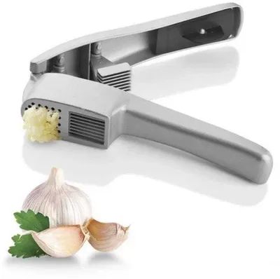 Immagine prodotto di Schiaccia-aglio 2 in 1, schiaccia-aglio manuale in acciaio inossidabile, schiaccia-aglio multifunzionale, schiaccia-aglio per uso domestico, utensile da cucina