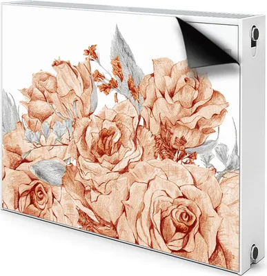 Produktbild von Magnet Heizkörper Heizkörper-Abdeckung Heizkörperabdeckung 110x60 cm  - Blühen, rosen