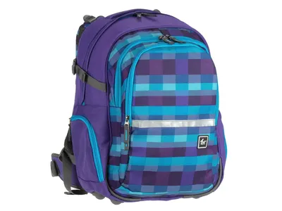 Image de all out Filby Schulrucksack Summer Check Purple 30x19x42cm