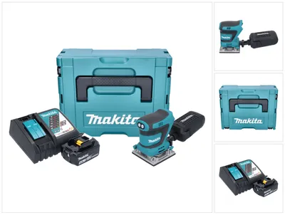 Image de Makita DBO 484 RM1J Ponceuse vibrante sans fil 18 V 112 x 102 mm + 1x batterie 4,0 Ah + chargeur + Makpac