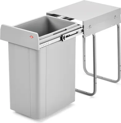 Immagine prodotto di Wesco 757211-85 Selezionatore di rifiuti da 26 litriSINGLE 30 DT da 30 cm di larghezza del mobile, grigio alluminio