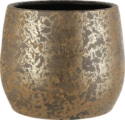 Produktbild von Mica Decorations Blumentopf Terracotta Clemente Ø 32 x 25,5 cm gold
