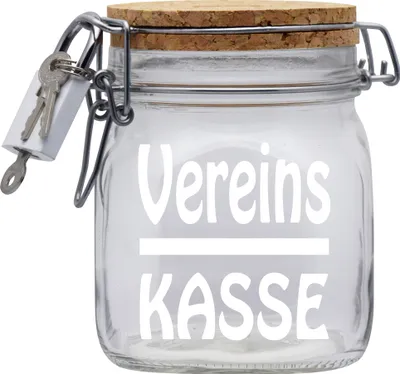 Produktbild von Spardose Geld Geschenk Ideen Vereins kasse Transparent Größe M 0.75 Liter