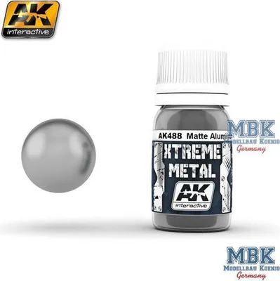 Obrázok produktu pre AK Interactive S.L. AK-488 AK Xtreme Metal Matte Aluminium 30ml