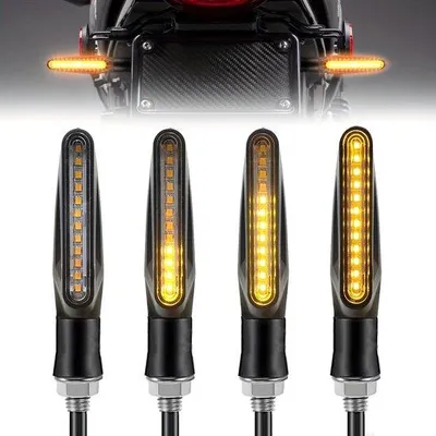 Produktbild von LED-Motorrad Blinker, 12V hellheller, Blinker für Vorder- und Hinterrad, gelbe LED-Blinker