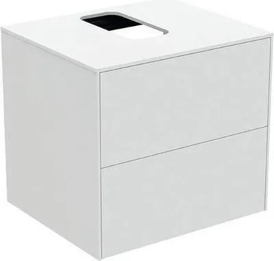 Produktbild von Schubladenfront CONCA obere für WTU, 580x267mm weiß matt weiß matt