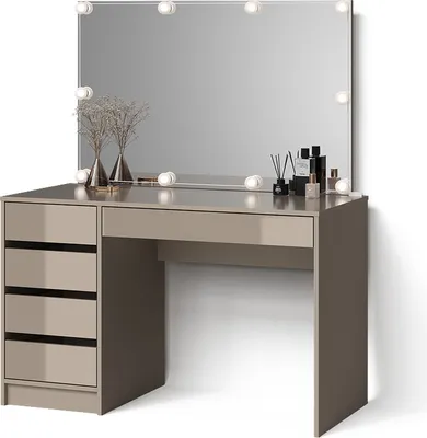Produktbild von Schminktisch Livinity Imola Greige 120 cm mit LED-Kette, Model 52450