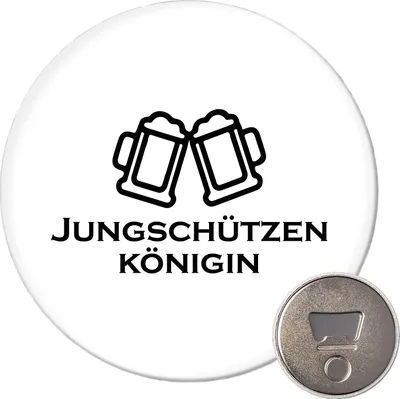 Produktbild von Huuraa Magnet Jungschützenkönigin Schützenfest 59mm Kühlschrankmagnet rund Flaschenöffner Geschenkidee