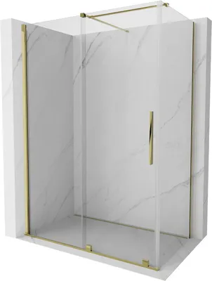 Zdjęcie produktu dla Mexen Velar kabina prysznicowa rozsuwana 160 x 100 cm, transparent, złota - 871-160-100-01-50