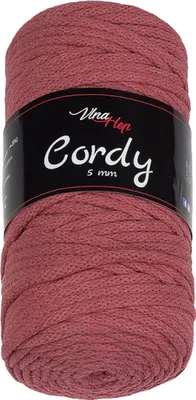 Produktbild von CORDY Bastelschnur Altrosa, 5 mm, geflochten, 100% recycelte Baumwolle, ca. 100 m