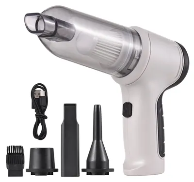 Produktbild von Tragbarer Auto-Staubsauger, kabelloser Handreiniger, tragbarer Mini-Luftreiniger und Handpumpe mit 9000 Pa starker Saugkraft, USB-Aufladung fuer die Reinigung von Tierhaaren, Staub, Kies, Heimbuero