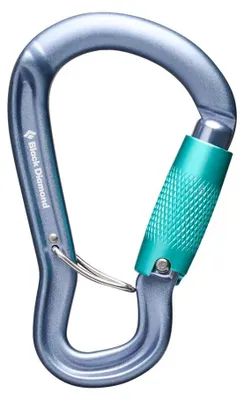 Produktbild von Black Diamond GridLock Triple Lock, Drahtgatter, Verschlusskarabiner, D-förmig, Grau, 24 kN, 8 kN
