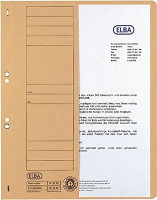 Image de Farde à oeillets agrafage officiel demi-couverture avant carton chamois