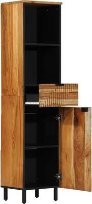 Produktbild von vidaXL Badezimmerschrank Braun 38 x 33 x 160 cm Massivholz Mango