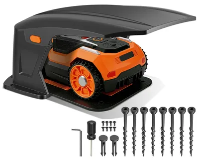 Image de Ikodm Tondeuse à gazon Garage Housse de protection pliable pour tondeuse robot Abri de jardin Carport