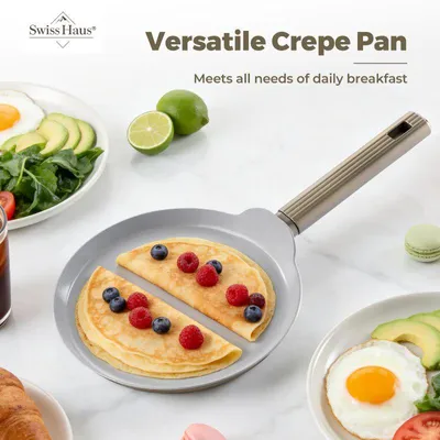 Image de Poêle à crêpes 24cm Tous feux dont induction champagne Swiss Haus SH-SCCP24CH