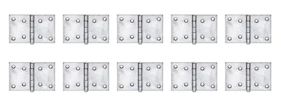 Immagine prodotto di Alberts 852030 Cerniera, larga, acciaio inox, 60 x 90 mm, set da 10