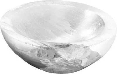 Produktbild von Handgefertigter Natuursteinkom - 75 x 3 cm - Weiß - Dekorative - Schalenform