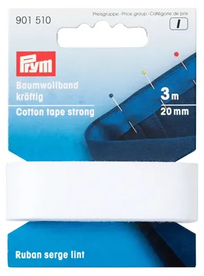 Produktbild von Prym Baumwollband kräftig weiß 10 mm 5 m Gummiband