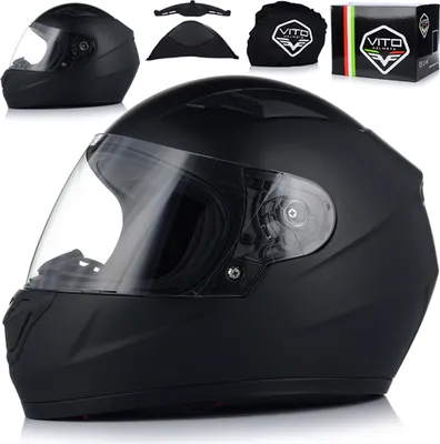 Produktbild von Integralhelm Mopedhelm | VITO BAMBINO | Motorrad Helm Vollvisierhelm fur Kinder ECE 22.06 | Motorradhelm Full-Face Helme | S (48cm)